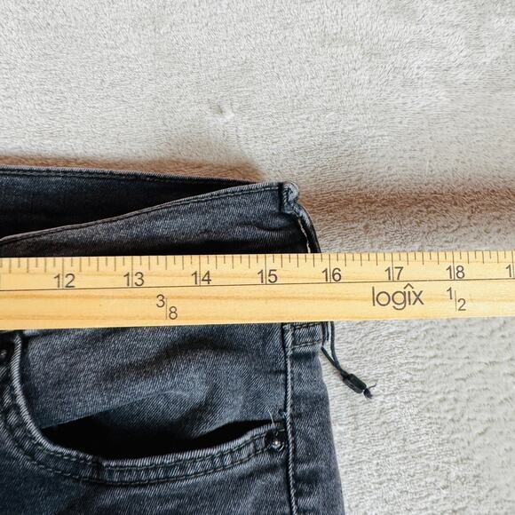 True Religion Jeans Men 31 Faded Black Denim Tony Skinny Destroyed Knees Zip Fly - Picture 10 of 13